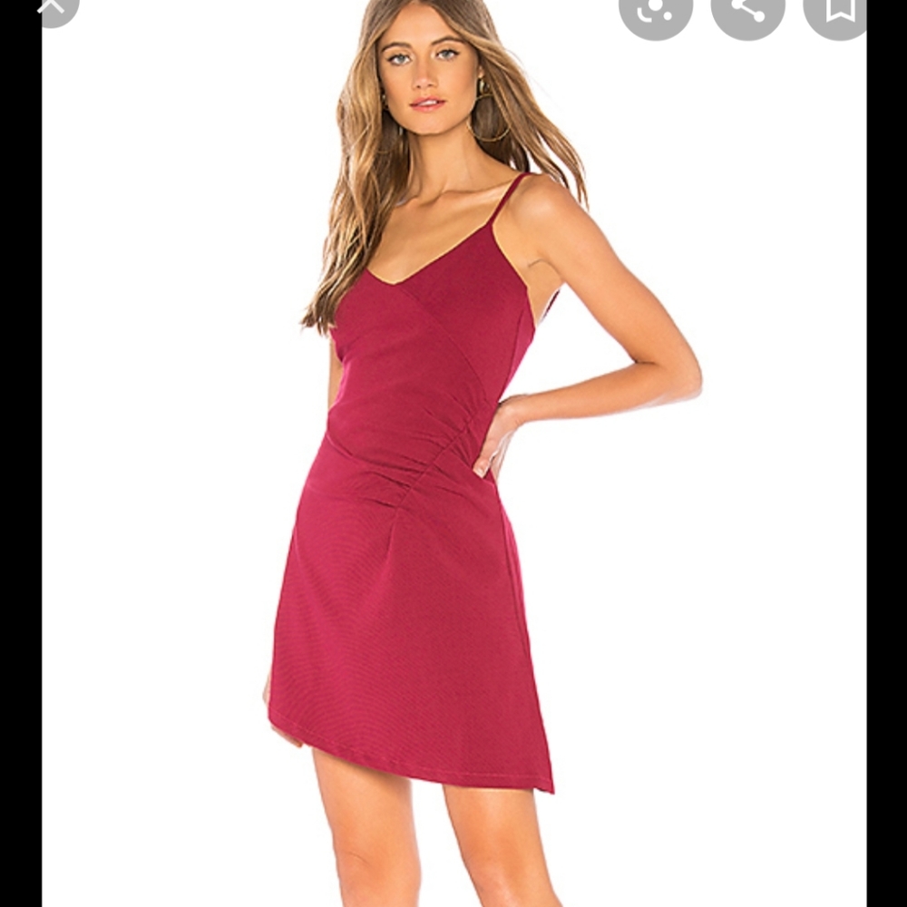 NBD Revolve burgandy keys mini dress M